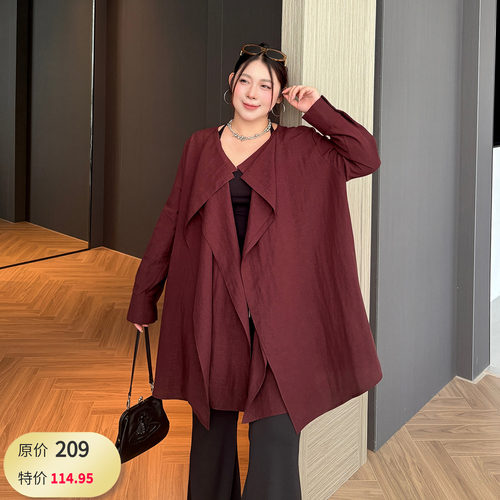 大码女装外套宽松显瘦