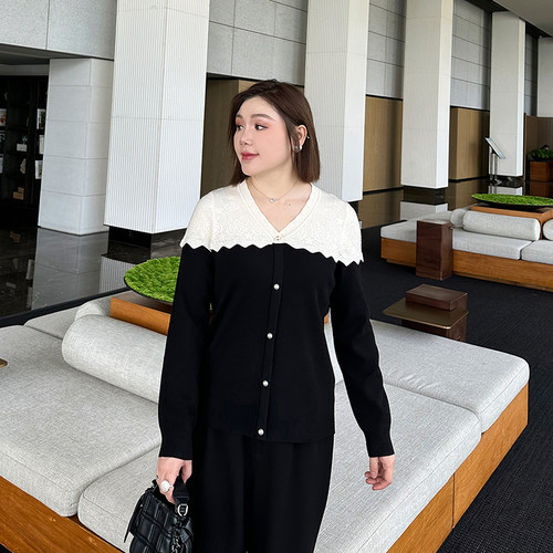 大码女装针织衫宽松显瘦