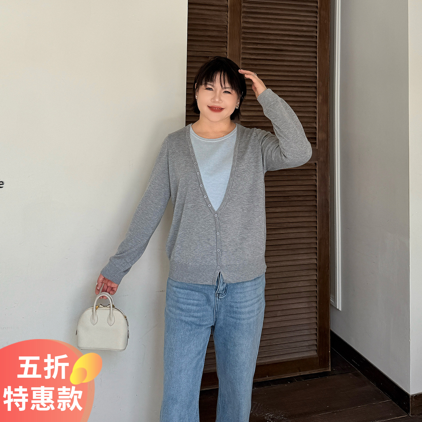 大码女装针织打底衫宽松显瘦百搭