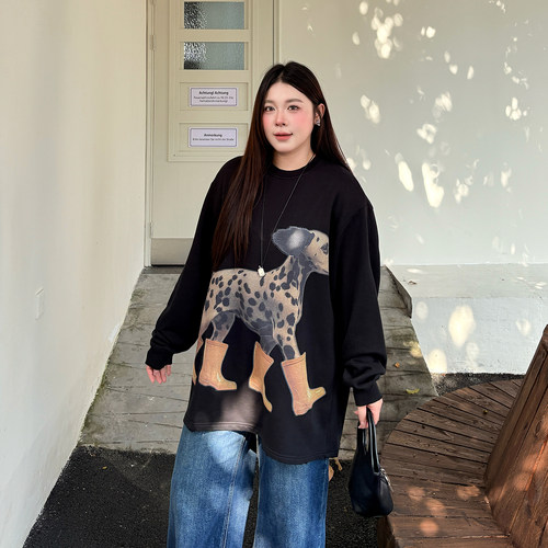 大码女装卫衣宽松显瘦百搭