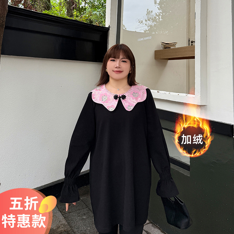 大码女装国风卫衣宽松显瘦百搭