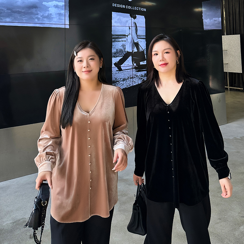 大码女装衬衫显瘦百搭