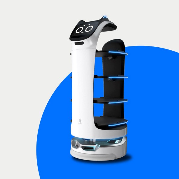 送货机器人自动送餐机器人食物机器人餐厅快餐机器人 自主定位导