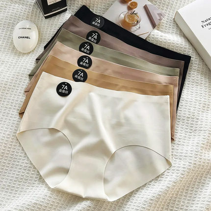 新款内裤女士7A抗菌无痕高弹大码中腰运动三角裤头女瑜伽包臀舒适