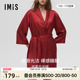 爱美丽IMIS商场睡衣女本命年丝质红品七分袖 家居睡袍IM48BIN1 开衫