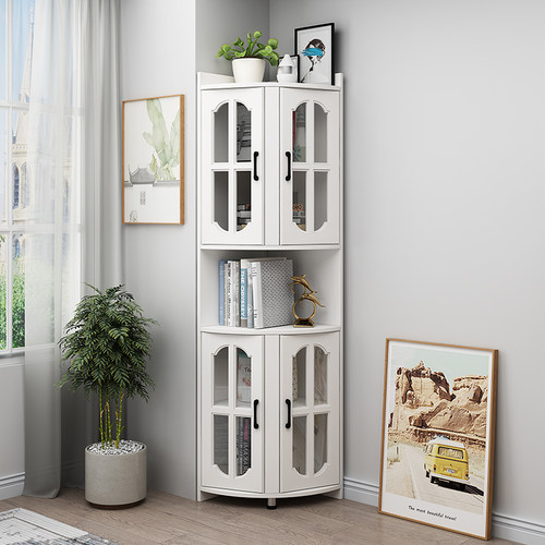 实木转角置物架客厅小书架书柜