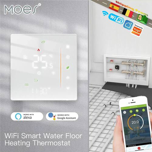 MOES WiFi Water/Electric Floor Heating Thermostat Zigbee Wat