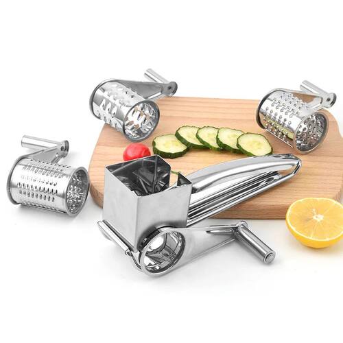 304 Stainless Steel Cheese Grater with 3 cutters Household K