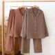 Color for Spring Sleepwear Solid Clothes Cotton Pajamas Wome