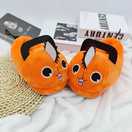 Anime Chainsaw Man Pochita House Slipper Winter Shoe Woman W