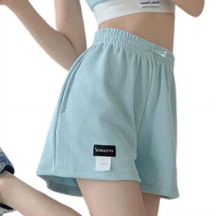 Waffle Sport Running Shorts for Women Summer 2026 New Korean