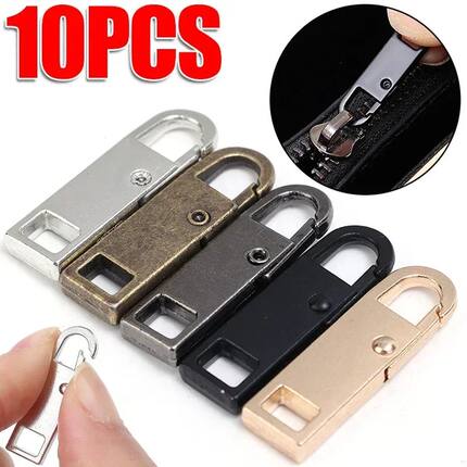 5/10PCS Metal Zipper Slider Puller Detachable Instant Repair