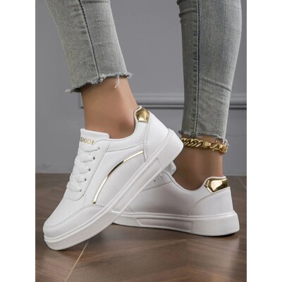 Baasploa Women Casual Sneakers Leather Platform Sneakers for