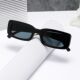 Square Glasses Sunglasses Rectangle Black Sun Men Small Male