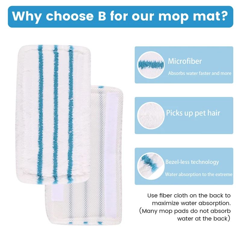【Price Drop !!】4Pcs Steam Mop Replacement Clean Washable C