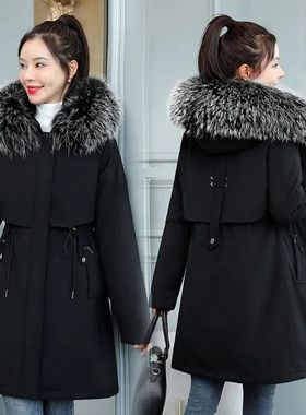 2025 New Women Winter Jacket 8XL Slim Long Coat Casual Parka