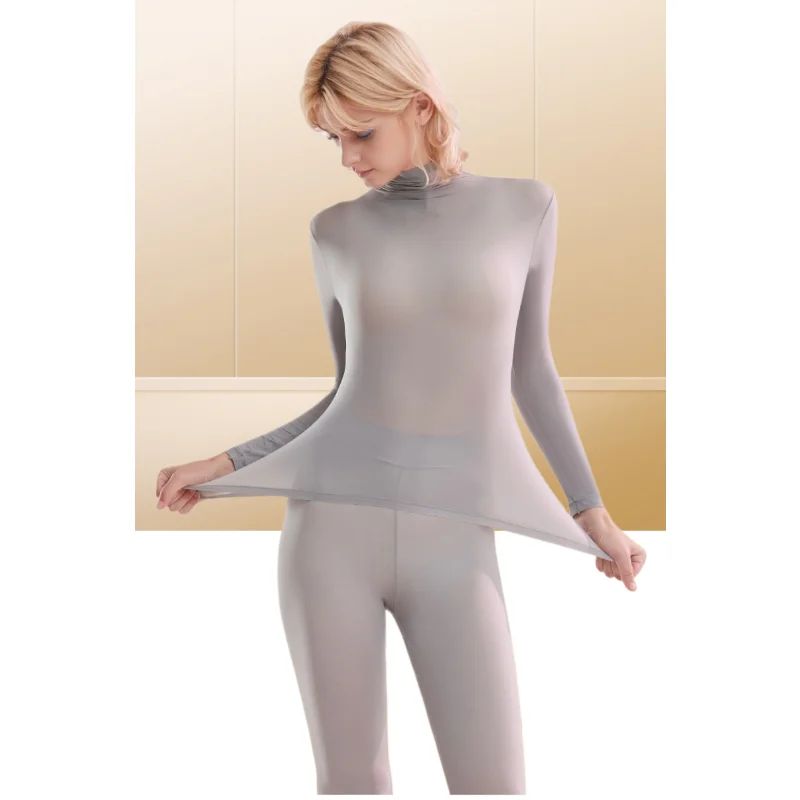1 set Stacked Collar High Collar Beauty Skin Suit High Elast