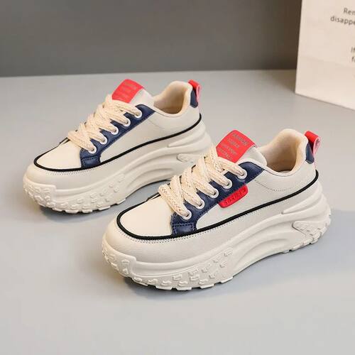 New 2025 Leather Sneakers Womens Shoes Summer Fashion Studen