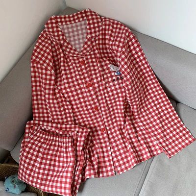 Plus Size Women Hello Kitty Pajamas Set Kawaii Homewear Long