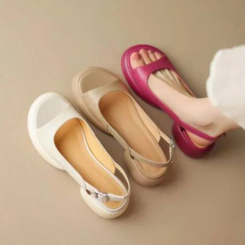 New Women's Leather PU Platform Casual Sandals Ladies Gladia