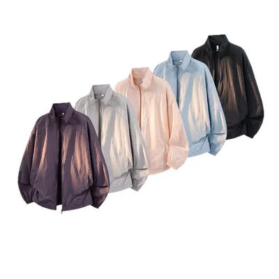 Men's Summer Breathable Mesh Panel Jacket Lightweight Zip Up