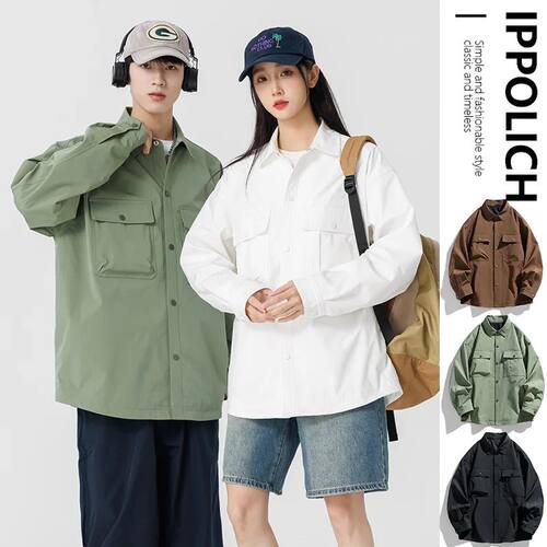 Couple Shirt Coat Autumn Long Sleeve Women Coat Casual Water