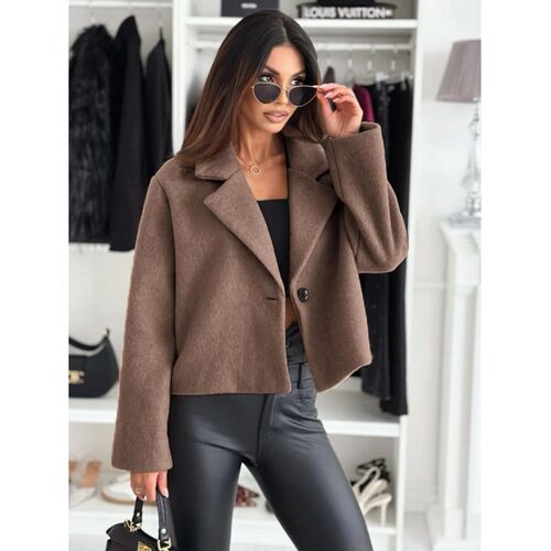 Cropped Trench Coat for Women 2024 Fall Winter Wool Coats Pe