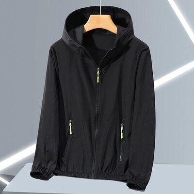 Summer Thin Ice Silk Sun Protection Jacket for Men Fashion H