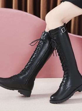 Winter New Style Round-toe Thick-soled Cross-strap Fashionab