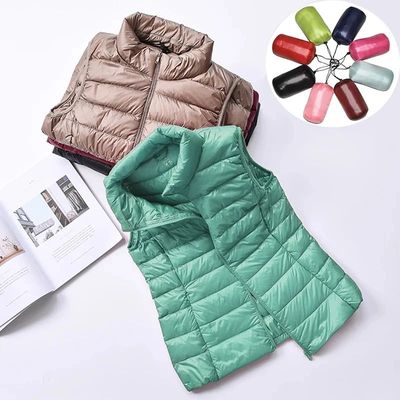 Women's Ultralight Duck Down Vest Jacket Autumn and Winter H