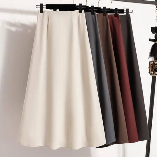 A-Line Mini Skirt High Waist Mid Length Skirts Women's Slimm