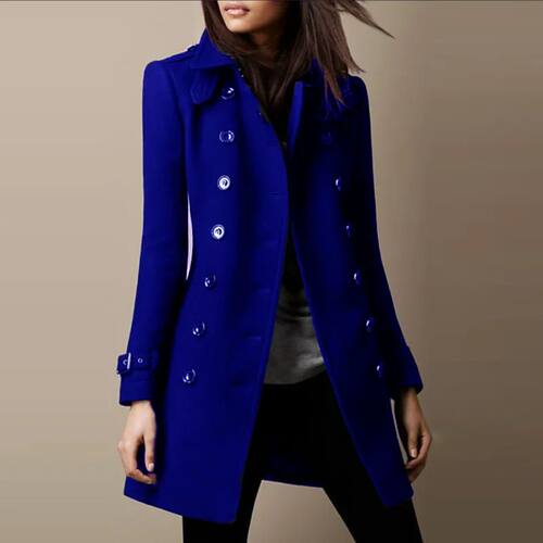 Streetwear Women Jackets Lined Double-breasted Ladies Loose