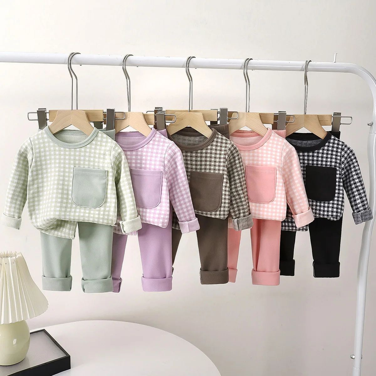 Children Kids Clothes Sets Boys Girls Winter Warm Pajamas Cl