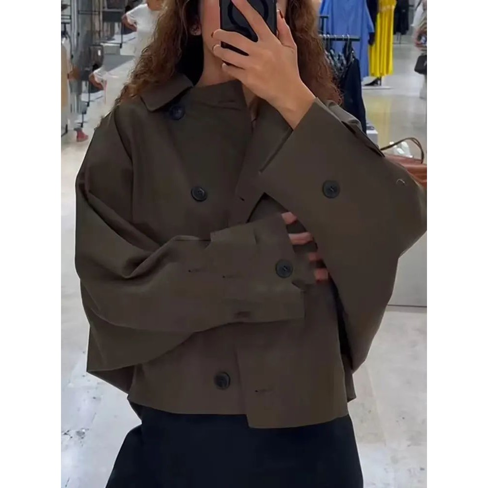 HH Women Casual Loose Overcoat Jacket 2025 Autumn New Fashio