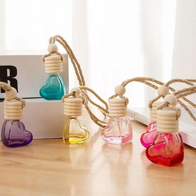 Car Interior Hanging Decor Heart Shaped Aromatherapy Bottle