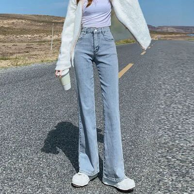 High-waisted Slimming Women's Jeans Petite Size Stretchy Flo