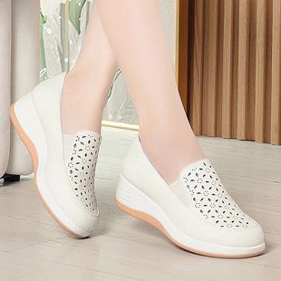 Mom Shoes Summer Single Shoes Breathable Middle-Aged Elderly