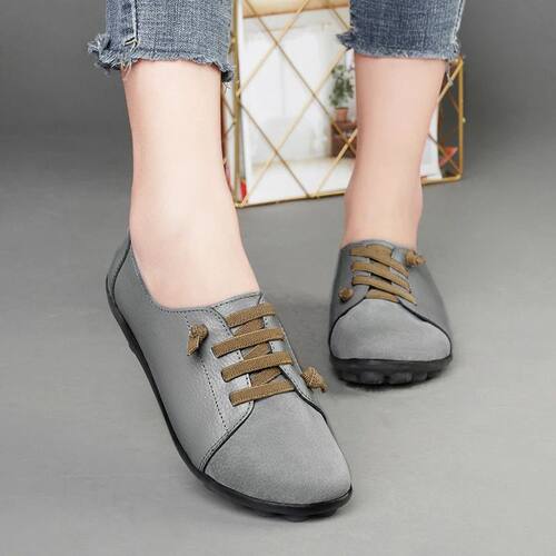 Women's spring and summer breathable genuine leather casual