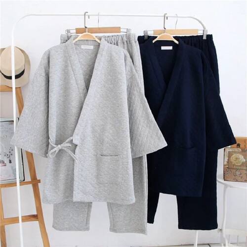 New Style men's Winter Pajamas Set Home Thicken Warm Cotton