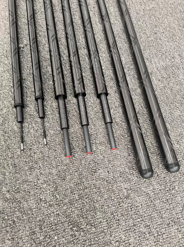 水墨江南黑棍19调12H大棚杆1.8/2.1/2.4米裸素材超硬黑坑飞磕鱼竿