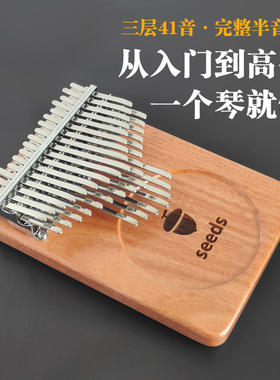 果实41音三层半音拇指琴卡林巴17音21音34音seeds手指琴kalimba