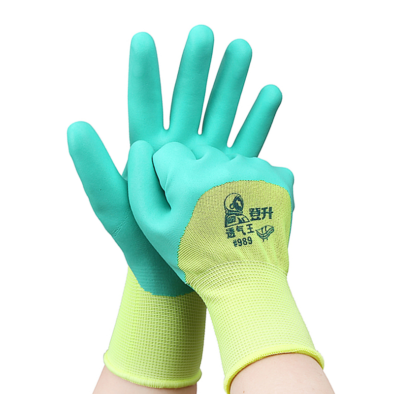 24款正品登升989透气王防滑乳胶柔软浸胶皮夏季搬运防水健身劳保