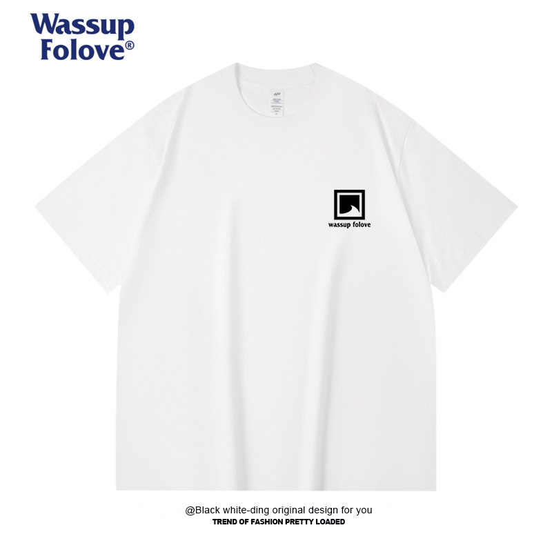 WASSUPfolove夏季T恤衫情侣短袖