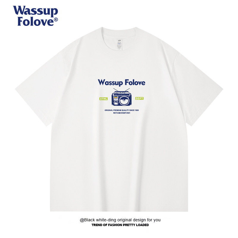 WASSUPfolove夏宽松季T恤短袖