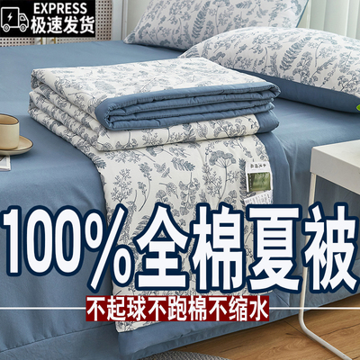 A类母婴级水洗棉麻大豆夏凉被