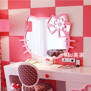 好运猫  卡通儿童卫生间浴室镜 卧室梳妆台壁挂化妆镜梳妆台镜