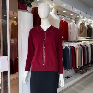 100%羊毛衫206女士2025秋冬新款半高领打底针织衫金苹果纯色毛衣