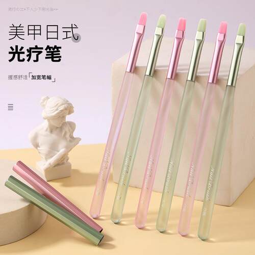 A Japanese nail brush suit, six green pink pants of pens, an