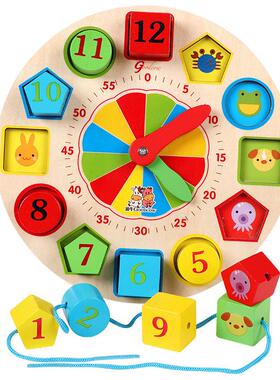Carpentry digital clock geometrical shape cognitive alarm cl