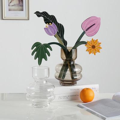 Nordic inns, living room bedroom decorative, glass-transpare